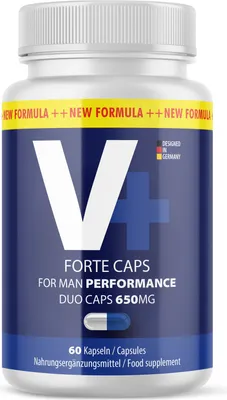 Image de V + Forte Caps - avec des ingrédients précieux comme la maca, la L-arginine et la L-citrulline - pour une performance forte - 60 gélules 1x