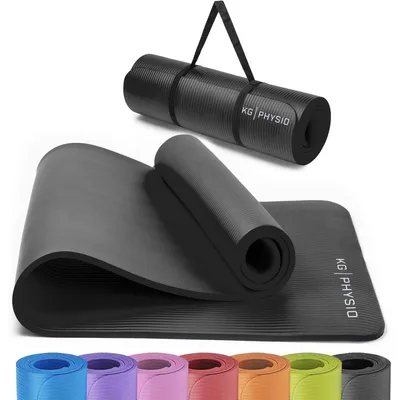 Produktbild von Fitnessmatte Gymnastikmatte Yogamatte - 183 x 60 cm - 10 mm - NBR - Rutschfest - Mit Tragegurt