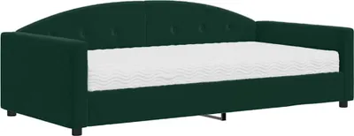 Produktbild von vidaXL Tagesbett mit Matratze Dunkelgrün 100x200 cm Samt