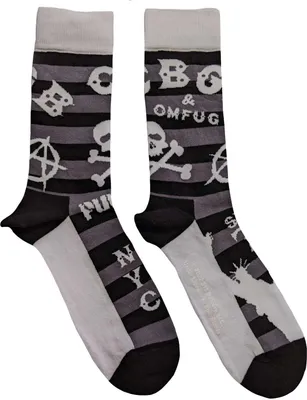 Obrázok produktu pre CBGB - Ponožky Logo pre mužov/dámy unisex RO5114 (40,5 EU - 45,5 EU) (Black)