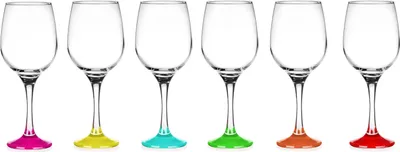 Zdjęcie produktu dla 6 kieliszków do wina 250 ml z kolorowymi nóżkami Kieliszek do wina Kieliszek do wina białego Kieliszek do wina czerwonego Kieliszki do wina
