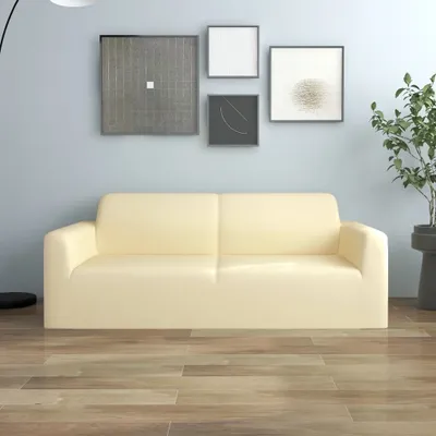 Produktbild von "2026 Promotion" Stretch Sofahusse 2-Sitzer Creme Polyester-Jersey - Hussen CC18562