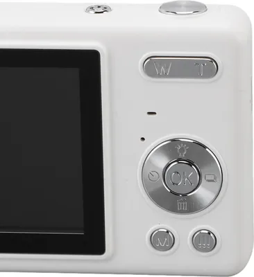 Obrázek produktu pro 12 MP 1080p digitální fotoaparát 2,4" TFT obrazovka 16x zoom Automatické ostření Pouzdro pro studenty Vlog Bílý