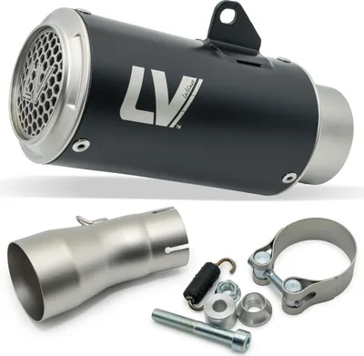 Immagine prodotto di Silenziatore LeoVince LV CORSA S Black Edition omologato, in acciaio inossidabile nero, compatibile con Honda CB 1000 R Neo Sports Café, anni di produzione 2018-2024, E4 / E5