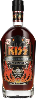Produktbild von Kiss 14 Years Old Hotter than Hell Ultra Premium Rum 50th Anniversary Edition 45% Vol. 0,7l