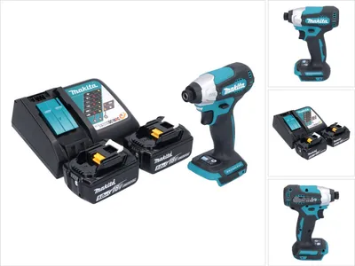Produktbild von Makita DTD 157 RT Akku Schlagschrauber 18 V 140 Nm 1/4" Brushless + 2x Akku 5,0 Ah + Ladegerät