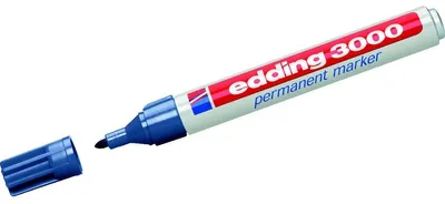 Produktbild von Edding 3000, Rundspitze, Blau, Rot, Weiß, Aluminium, Kunststoff, 1,5 mm, 3 mm, CE