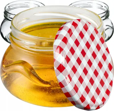 Produktbild von kadax Einmachgläser 10 Stück, 300 ml, 82 mm Deckeldurchmesser, Rot kariert, Twist-Off-Deckel, luftdicht, robust, spülmaschinenfest, dickes Glas, lebensmittelsicher – ideal für Marmelade, Honig, Gewürze & Eingemachtes.