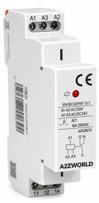 Obrázok produktu pre Modulárny medzikontaktový relé, AC 230V, AC/DC 24V, 1 kontakt SPDT, 16A