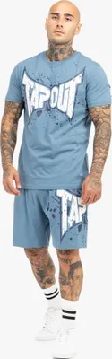 Produktbild von Herren T-Shirt & Shorts Set normale Passform DUNLAB Pigeon Blue/White/Navy L Tapout