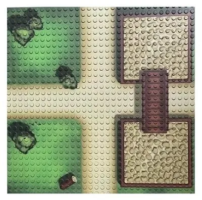 Produktbild von Open Bricks OpenBricks Baseplate 32x32 farm crossing bunt  STK