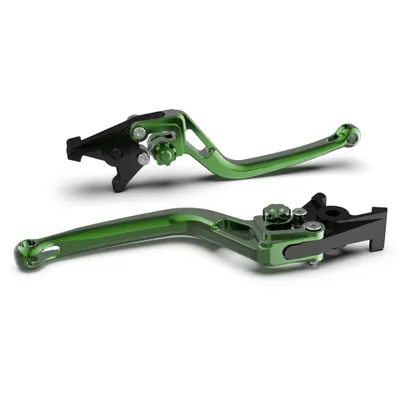 Produktbild von Kupplungshebel LSL BOW L29 mit ABE für Yamaha FZS Fazer S, Suzuki DL V-Strom XJ Diversion YZF R 125 - 1100 ccm Bj. 1989 - 2011, Farbe Hebel:grün, Farbe Versteller:grün