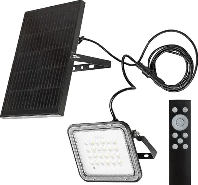 Obrázek produktu pro Rabalux Černý fasádní solární LED reflektor Melk 6,5W IP65 CCT s DO 77141