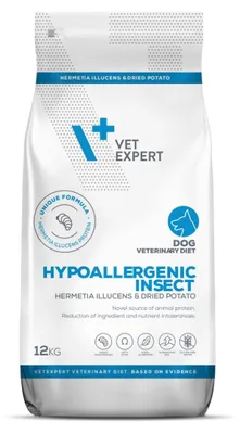 Produktbild von VET EXPERT Veterinary Diet Hypoallergenic Insect Dog - Trockenfutter für Hunde - 12 kg