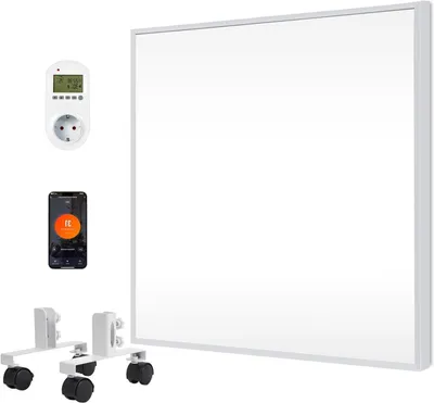 Image de Chauffage infrarouge - Chauffage au sol - Pour intérieur - Thermostat intelligent - 350 watts - Blanc