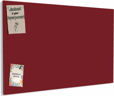 Produktbild von Magnettafel 60x40cm magnetisch & beschreibbar Metall-Board - Weinroter Hintergrund I
