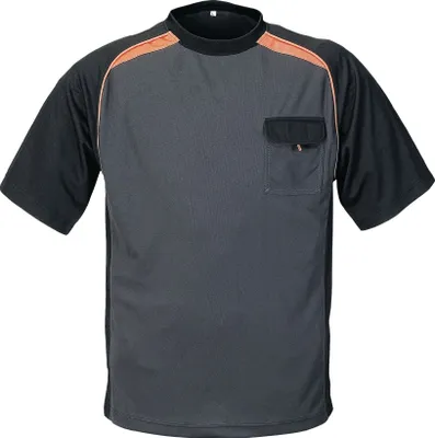 Produktbild von T-Shirt Gr.XXXL dunkelgrau/schwarz/orange