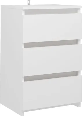 Image de vidaXL Table de nuit blanc 40x35x62,5 cm bois composite
