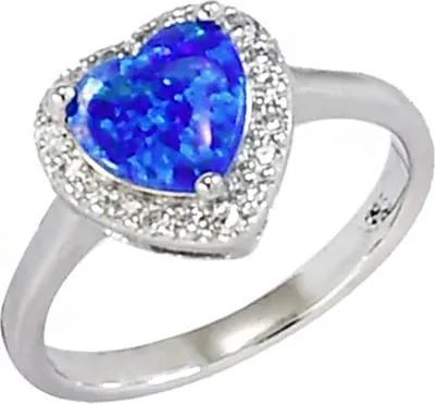 Produktbild von Ring Silber Glare 1067 mit Synthetischem Opal und Zirkonia, Ringgröße 51, H 22,5mm B 19,2mm T 10mm