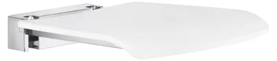 Produktbild von Smedbo LIVING - Duschklappsitz weiß, wandmontiert, in Aluminium/Zink/Verchromt FK404