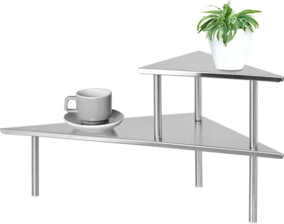 Image de bremermann Etagère d'angle de cuisine, étagère de cuisine, étagère à épices, inox