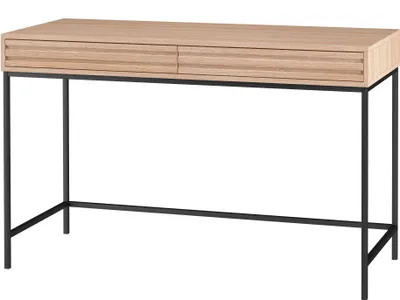 Produktbild von Cecilie | Schreibtisch mit 2 Schubladen in Spanplatte Eiche