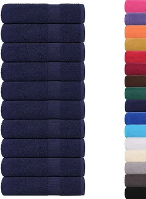Immagine prodotto di vidaXL Asciugamani FROGN, 10 pezzi, blu navy, 50x100 cm, 360 g/m²