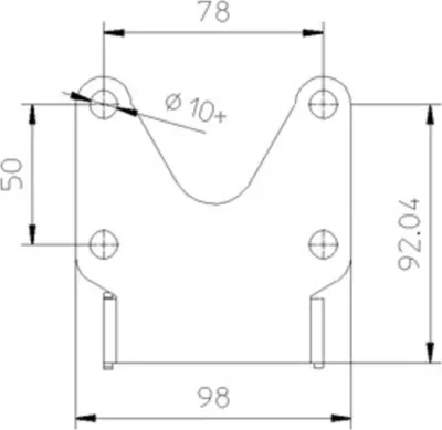Image de HIGHSIDER Support de plaque d'immatriculation universel type 1