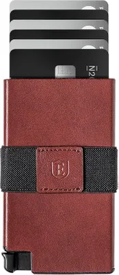 Image de Porte-cartes en cuir rouge