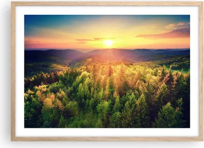 Produktbild von Gerahmtes Poster - Rahmen in heller Eiche - Berge Natur - 70x50 cm - Wand Bild - Wanddeko - Wandbilder - Kunstposter - Wandposter - Bilderrahmen - Bilder - Kunstdruck - Wandbild - P2NAA70x50-3697