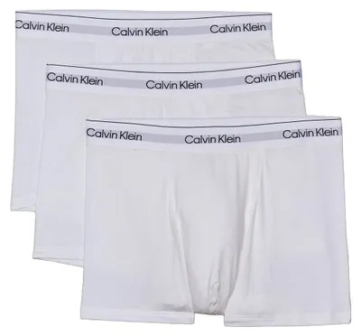 Image de Calvin Klein, lot de 3 boxers coupe décontractée, référence LV00NB4286-100, couleur blanche, taille XXL