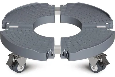 Productafbeelding van Plantroller, diameter 40-54 cm, draagvermogen 200 kg, met vergrendelbare zwenkwielen, grijs