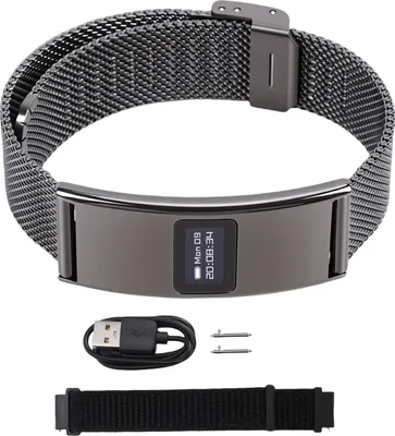 Obrázek produktu pro Zdravotní chytrý náramek IPX8 voděodolný tenký multifunkční nositelný fitness tracker s režimy pro různé sporty, upozornění na hovory, aplikace, černý