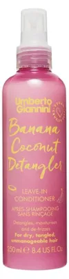 Produktbild von Umberto Giannini, Banana Coconut Detangler, vegan, tierversuchsfrei und parabenfrei, Haarspü lung, entwirrend und feuchtigkeitsspendend, 250 ml