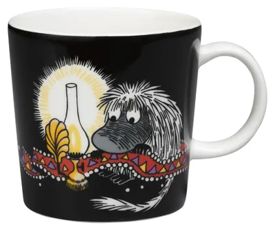 Image de Moomin par Arabia, Mug "Les Ancêtres de Moomin", 0,3 litre, noir