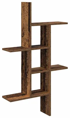 Obrázek produktu pro vidaXL Nástěnná police z masivního dřeva, 61 x 15 x 102 cm, dřevotřísková deska