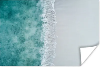 Produktbild von MuchoWow® Poster Strand - Meer - Wellen 60x40 cm - Schlafzimmerdekoration
