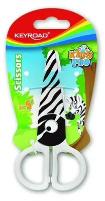 Obrázek produktu pro Nożyczki szkolne Keyroad 5 cm zebra blister