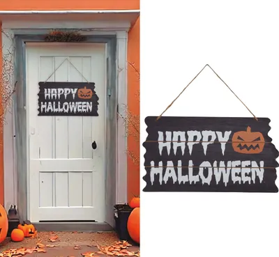 Produktbild von Schild "Happy Halloween" 34X19 Cm
