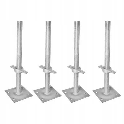 Produktbild von Set 4 stucks Gerüstspindel Gerüstfuß Gewindefußplatte Spindel Kippspindel