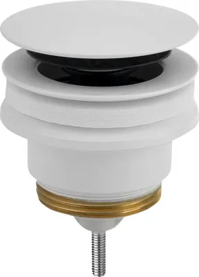 Obrázek produktu pro Odpadní sada 5/4", click-clack, velká zátka, 10-45 mm, matná bílá