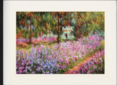 Produktbild von Claude Monet Gerahmtes Bild Mit Edlem Passepartout | Wand-Bilder | Im Bilderrahmen - Der Garten Des Künstlers In Giverny, 1900 (60 x 80 cm)