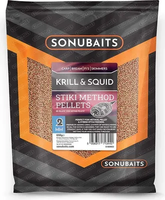 Obrázek produktu pro Sonubaits Stiki Method Pellets Krill & Squid 2mm 650g