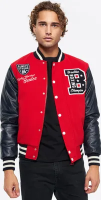Immagine prodotto di Giacca college da uomo NEWARK Red/Navy/Ecru L BENLEE