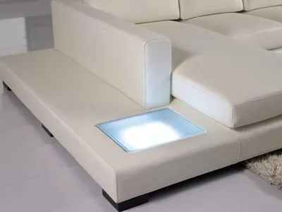 Produktbild von L Form Sofa Couch Polster Garnitur Wohnlandschaft Design Ecksofa Leder led neu