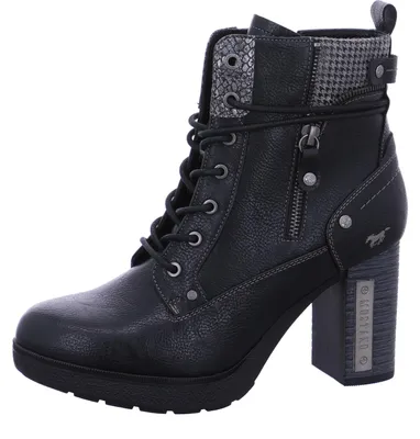 Produktbild von Mustang Damenschuhe Stiefeletten Schnürer Schwarz Freizeit