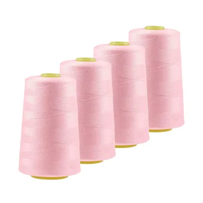 Produktbild von 4 x 4572m Qualitäts Overlock-Garn Overlock-Nähgarn Farben 541 bis 580, Farbe:A549 hellrosa
