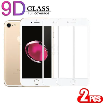 Produktbild von 2-Pack iPhone 7/8 Displayschutzfolie - Gehärtetes Glas 9H - Super Qualität 3D