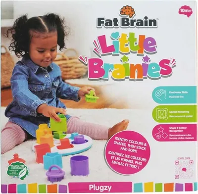 Immagine prodotto di Fat Brain Toys Plugzy giocattolo educativo - selezionatore di forme - giocattolo colorato per bambini