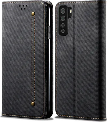 Image de Huawei Nova 7 SE Case, étui portefeuille en cuir avec fermeture magnétique et fonction stand pour Huawei Nova 7 SE Huawei Nova 7 SE noir